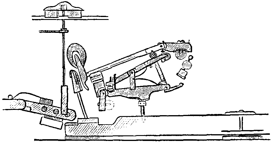 Spaccato della meccanica del pianoforte a coda — Steinway, Britannica 1911